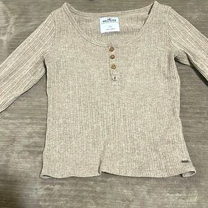 long sleeve beige top